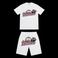 Trapstar Shooters Short Set White/Pink
