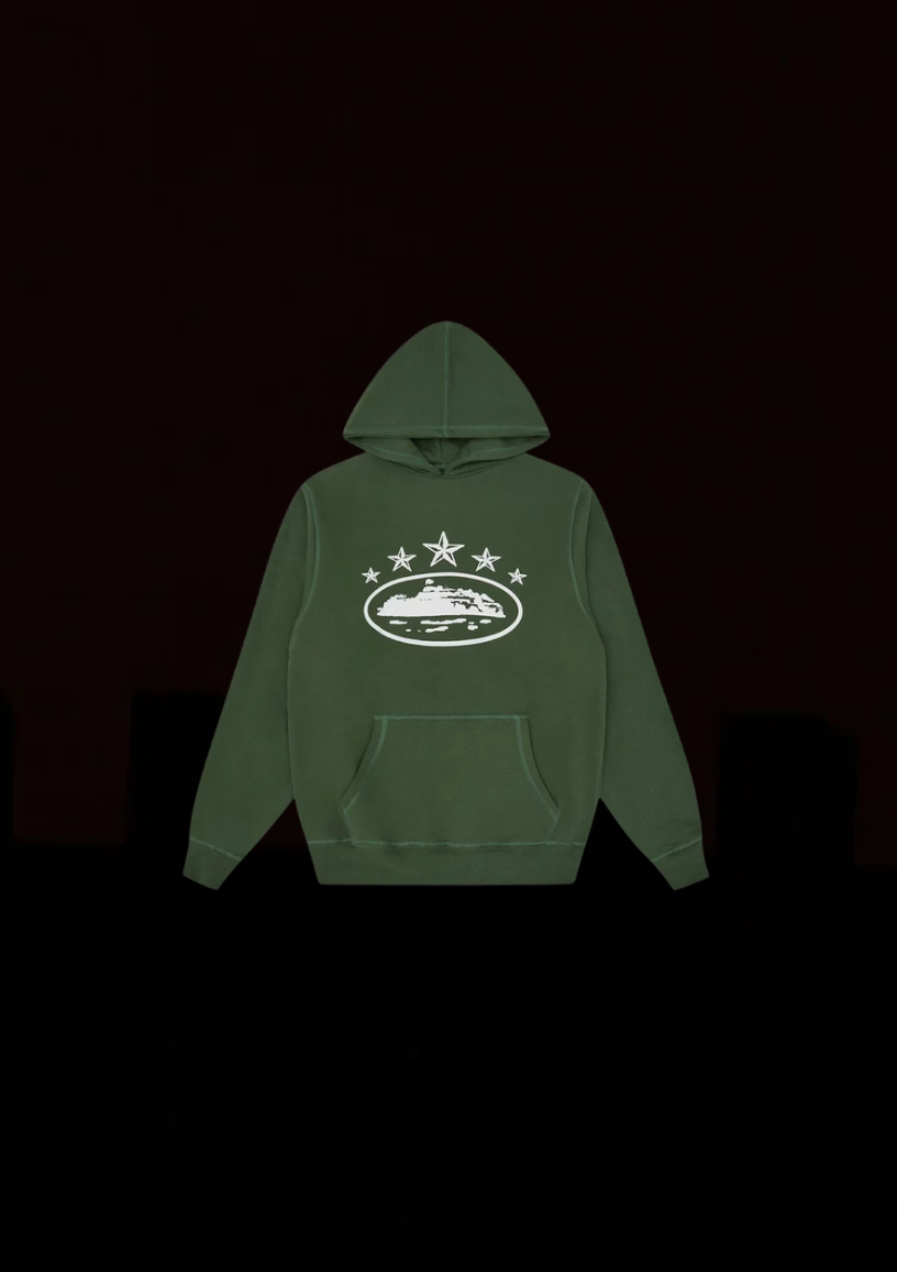 Corteiz 5 Starz Green Hoodie